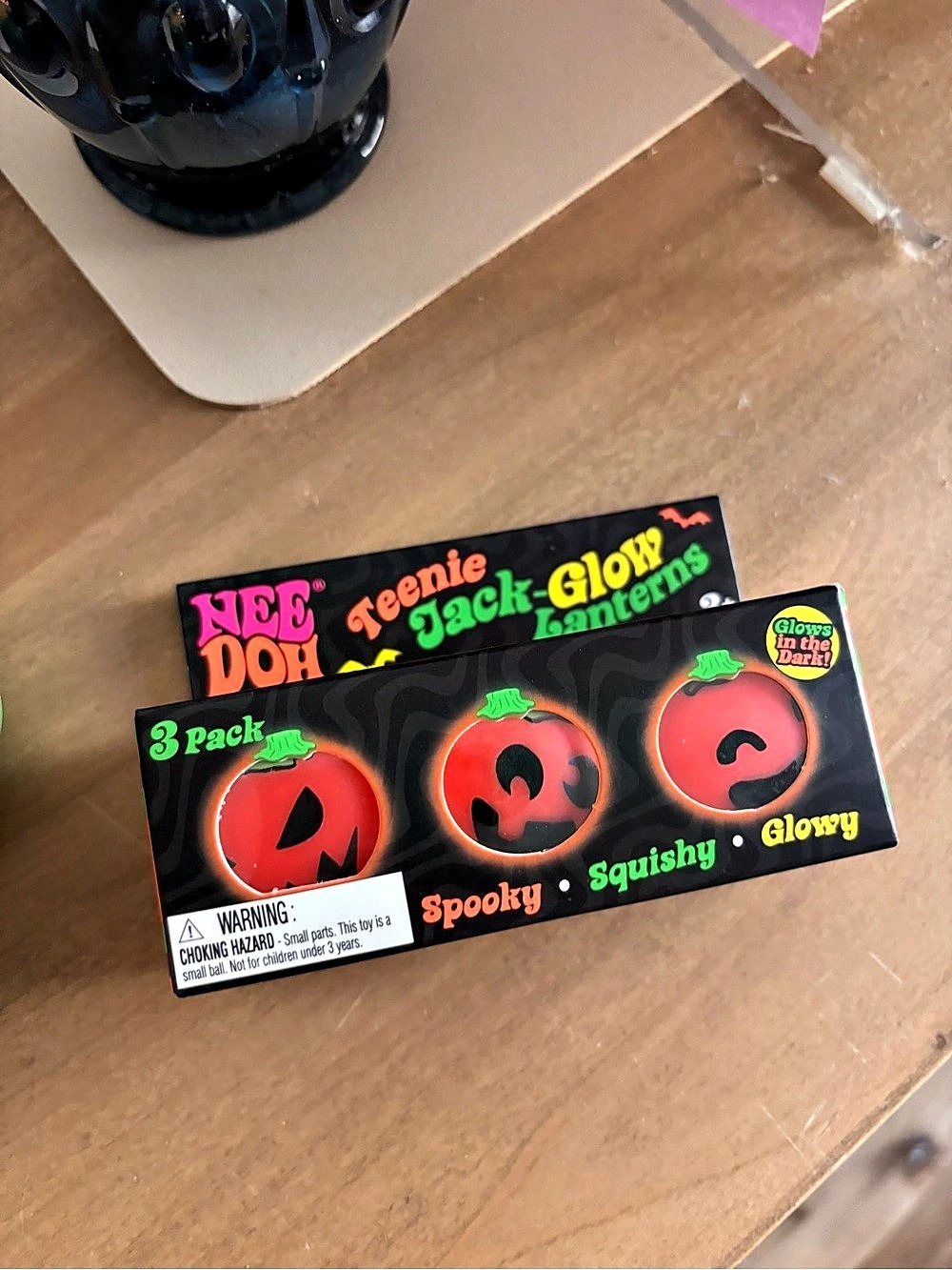 Nee Doh Gack Glow Jack-O-Lanterns 3-Pack Glow Jack-O-Lanterns NWT